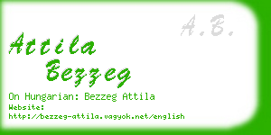 attila bezzeg business card